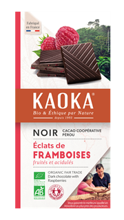 Kaoka Chocolat noir framboises bio 100g - 1642
